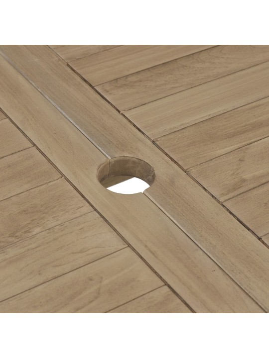 Skládací zahradní stůl šedý 120x70x75 cm masivní teakové dřevo