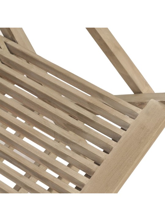Skládací zahradní židle 2 ks šedé 56 x 61 x 89 cm masivní teak