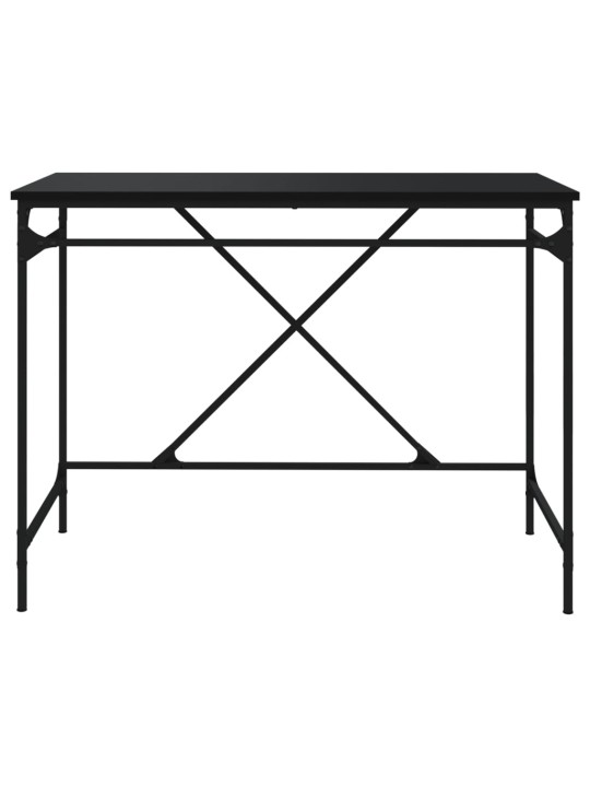 Psací stůl černý 100 x 50 x 75 cm kompozitní dřevo a železo