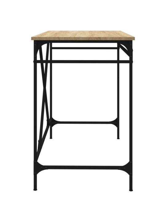 Psací stůl dub sonoma 100x50x75 cm kompozitní dřevo a železo