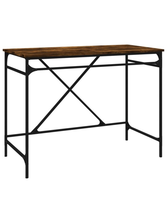 Psací stůl kouřový dub 100x50x75 cm kompozitní dřevo a železo