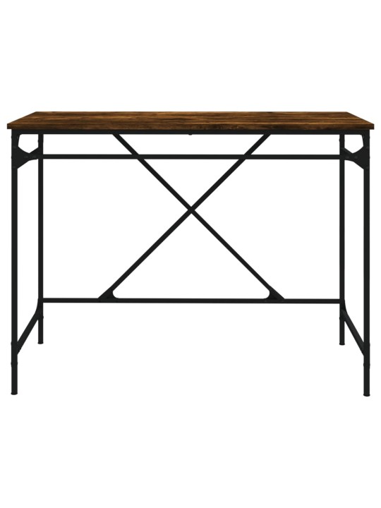 Psací stůl kouřový dub 100x50x75 cm kompozitní dřevo a železo