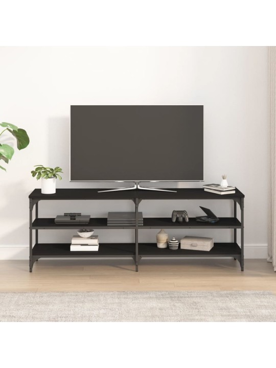 TV skříňka černá 140 x 30 x 50 cm kompozitní dřevo