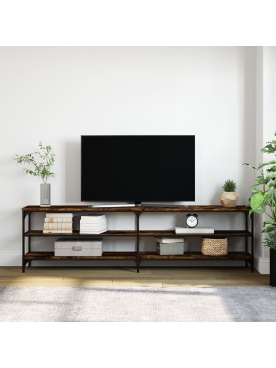 TV skříňka kouřový dub 180 x 30 x 50 cm kompozitní dřevo a kov