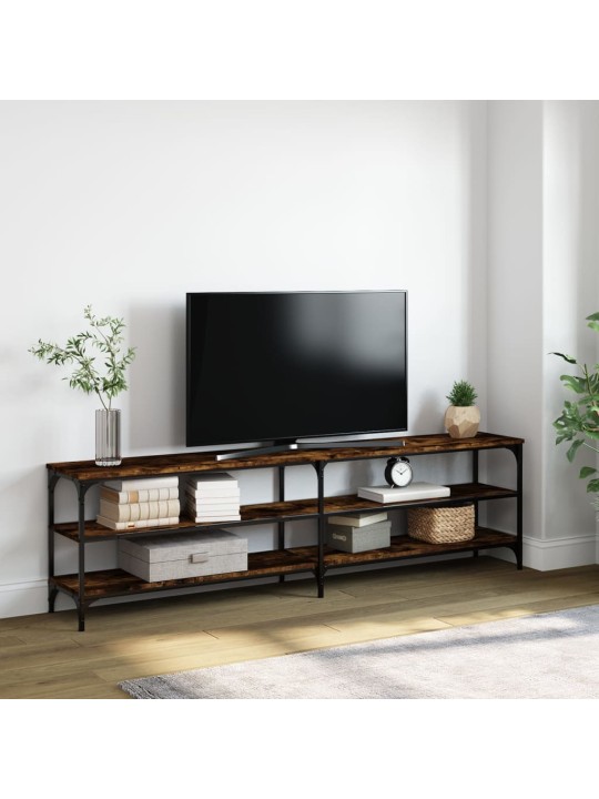 TV skříňka kouřový dub 180 x 30 x 50 cm kompozitní dřevo a kov