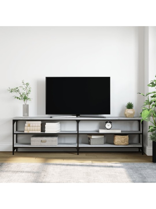 TV skříňka šedá sonoma 180 x 30 x 50 cm kompozitní dřevo a kov