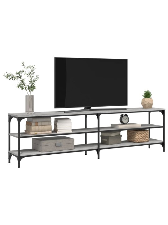TV skříňka šedá sonoma 180 x 30 x 50 cm kompozitní dřevo a kov