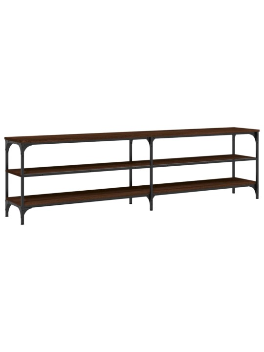 TV skříňka hnědý dub 180 x 30 x 50 cm kompozitní dřevo a kov