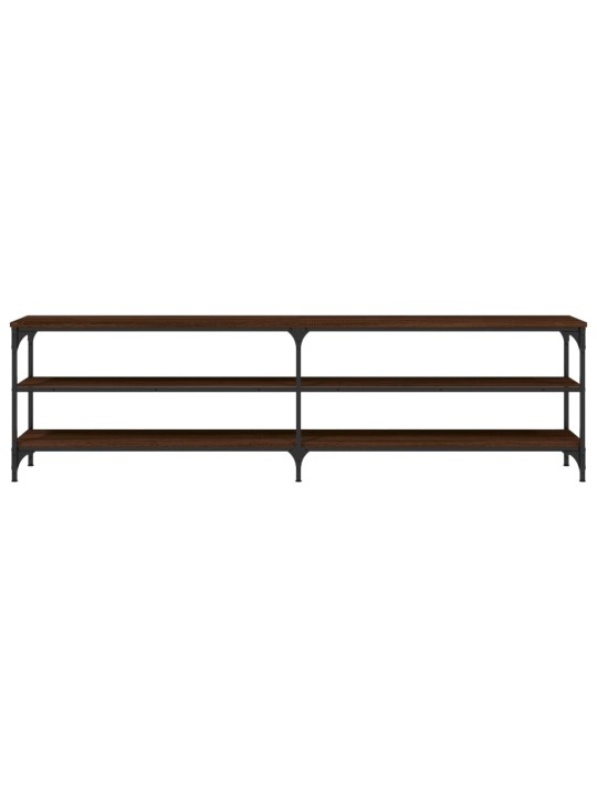 TV skříňka hnědý dub 180 x 30 x 50 cm kompozitní dřevo a kov