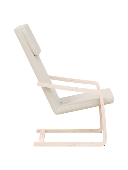 Relaxační židle krémová textil