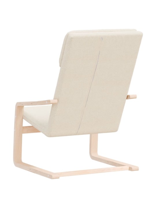 Relaxační židle krémová textil
