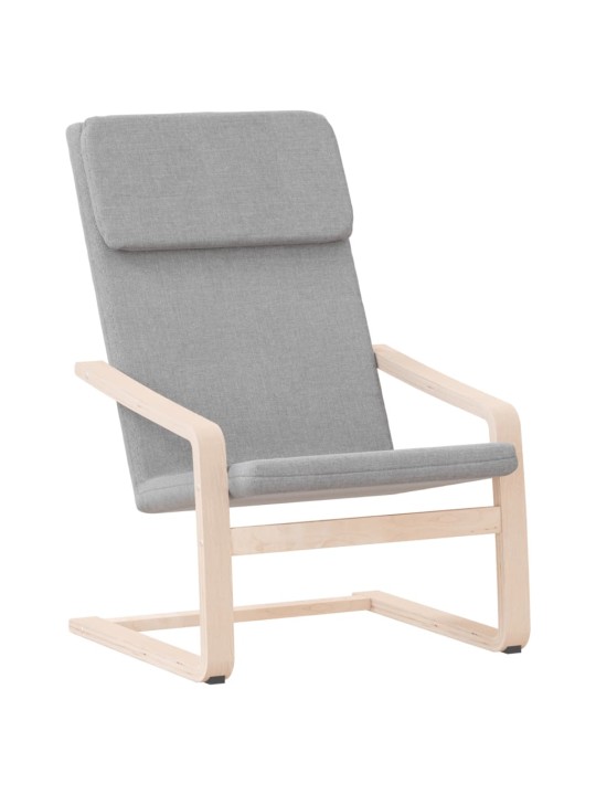 Relaxační židle světle šedá textil