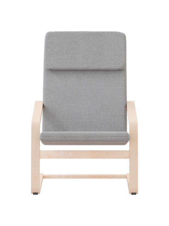 Relaxační židle světle šedá textil