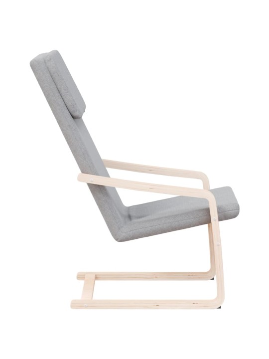 Relaxační židle světle šedá textil