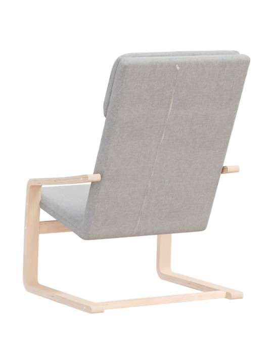 Relaxační židle světle šedá textil