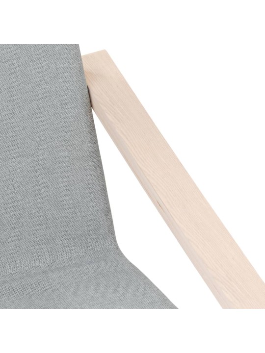 Relaxační židle světle šedá textil