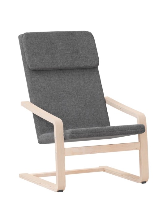 Relaxační židle tmavě šedá textil