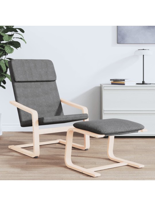 Relaxační židle tmavě šedá textil