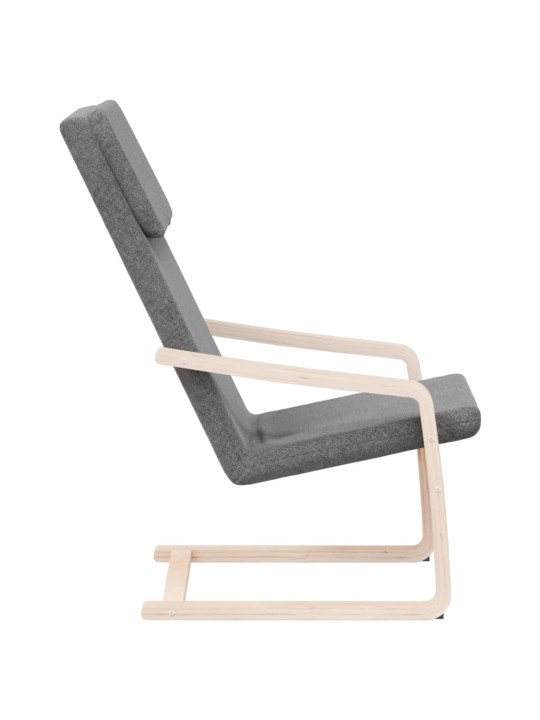 Relaxační židle tmavě šedá textil