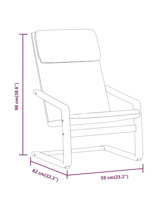 Relaxační židle tmavě šedá textil