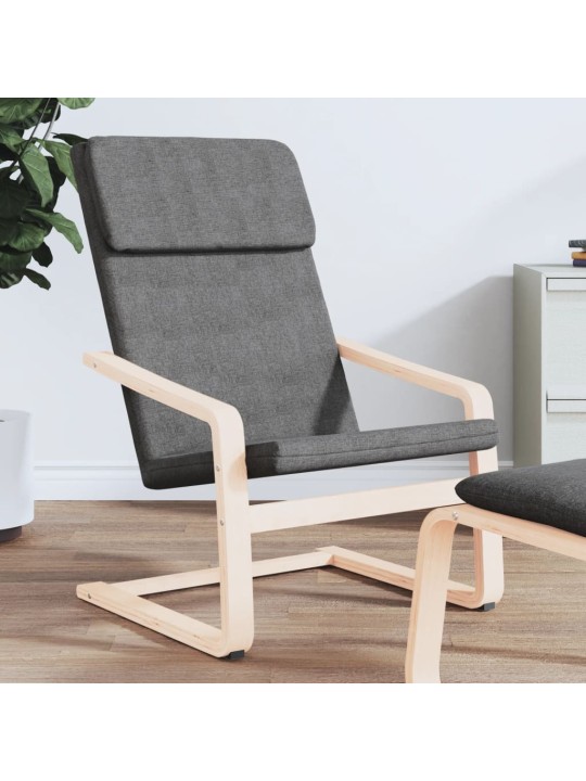 Relaxační židle tmavě šedá textil