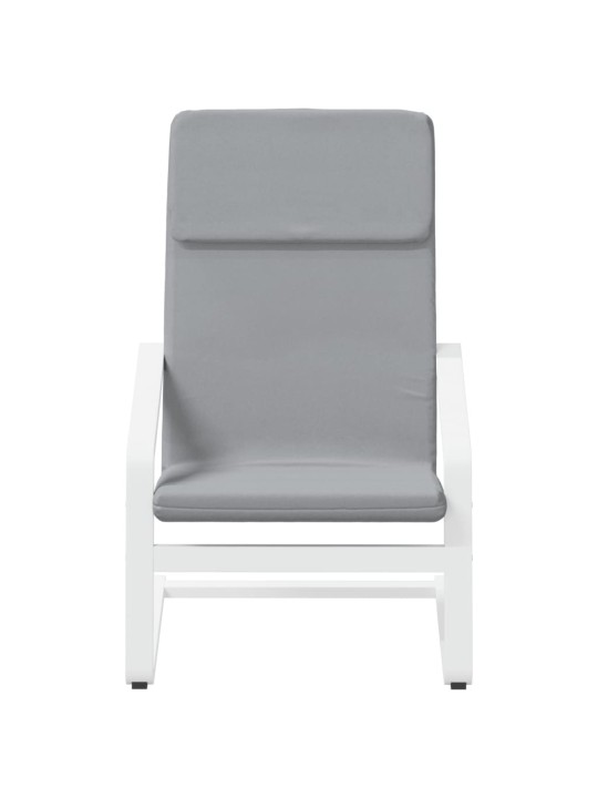 Relaxační židle světle šedá textil
