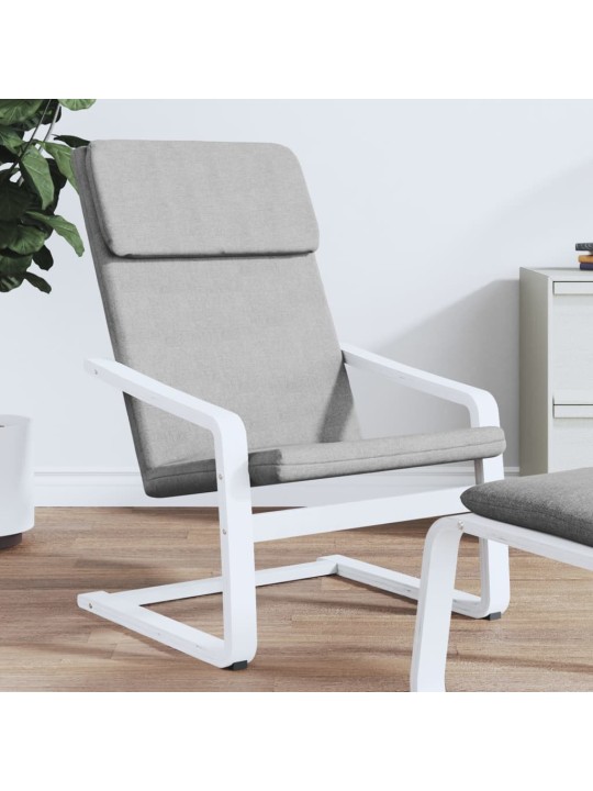 Relaxační židle světle šedá textil