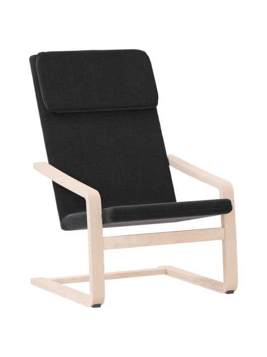 Relaxační židle černá textil