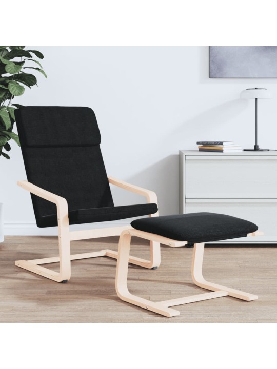 Relaxační židle černá textil