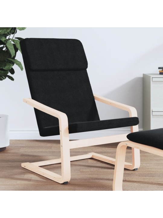 Relaxační židle černá textil