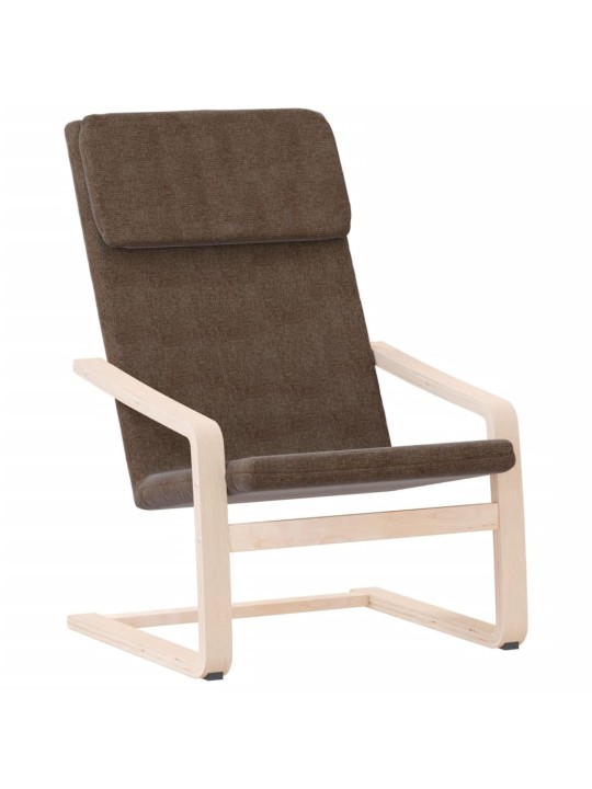 Relaxační židle tmavě hnědá textil