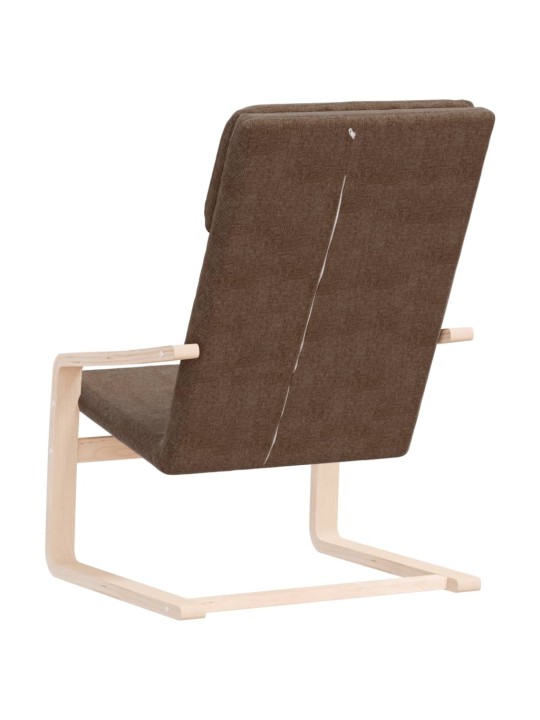Relaxační židle tmavě hnědá textil