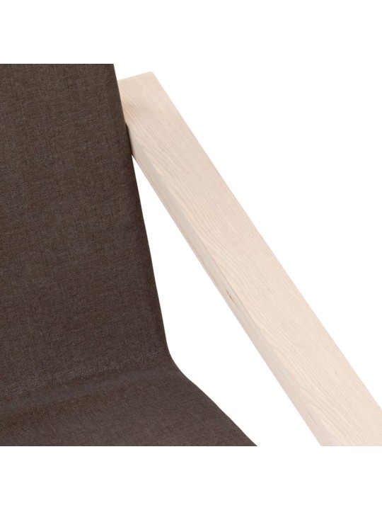 Relaxační židle tmavě hnědá textil