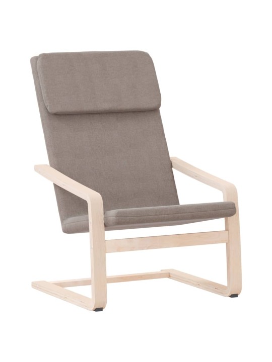 Relaxační židle taupe textil