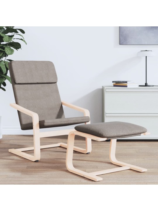 Relaxační židle taupe textil