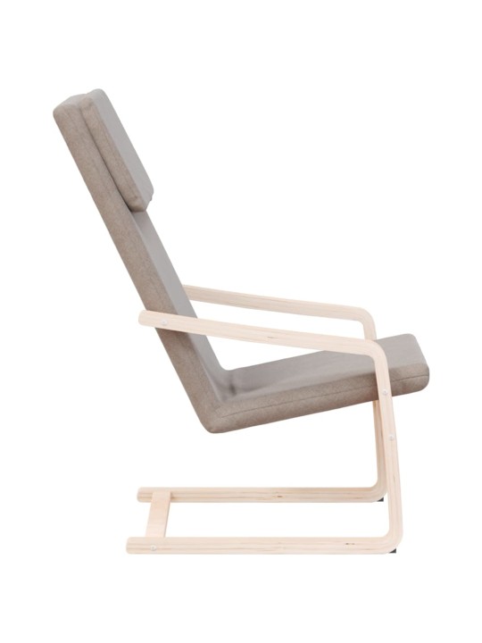 Relaxační židle taupe textil