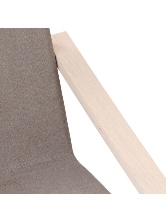 Relaxační židle taupe textil
