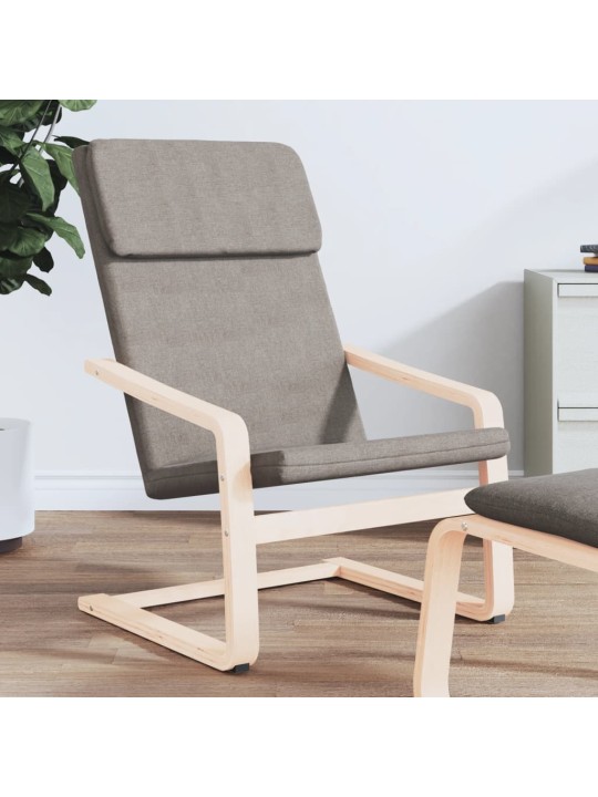 Relaxační židle taupe textil