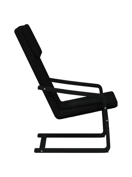 Relaxační židle černá textil
