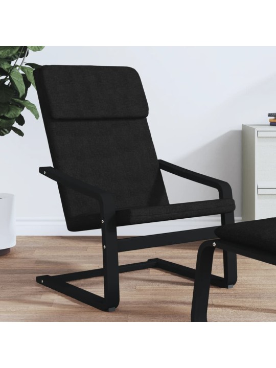 Relaxační židle černá textil