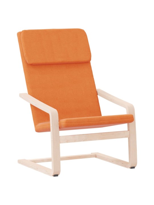 Relaxační židle tmavě žlutá textil