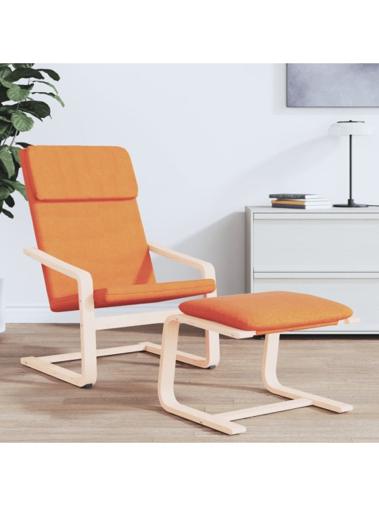 Relaxační židle tmavě žlutá textil