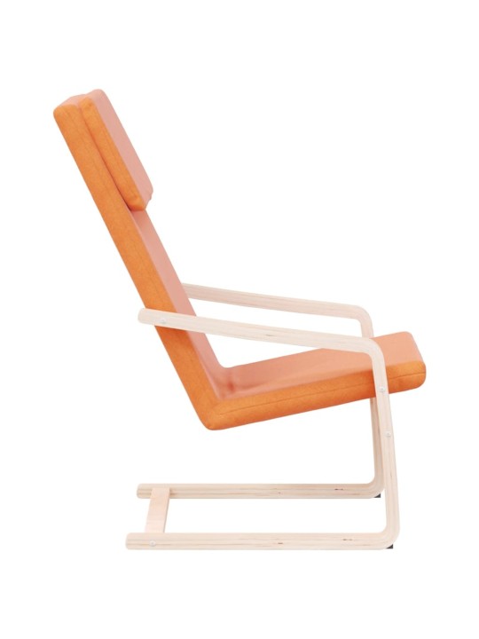 Relaxační židle tmavě žlutá textil