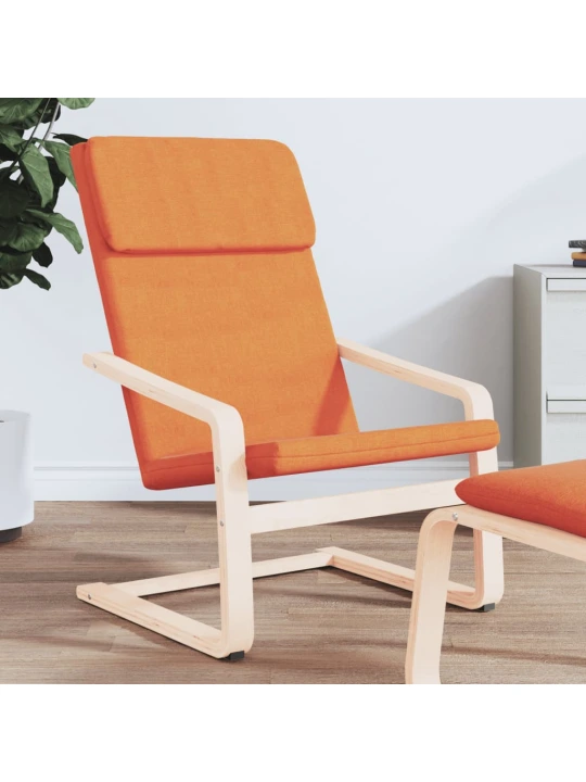 Relaxační židle tmavě žlutá textil