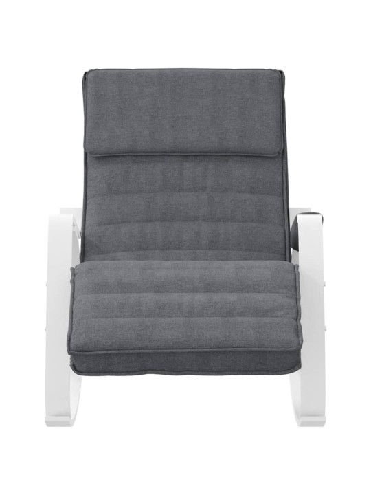 Houpací křeslo tmavě šedé textil