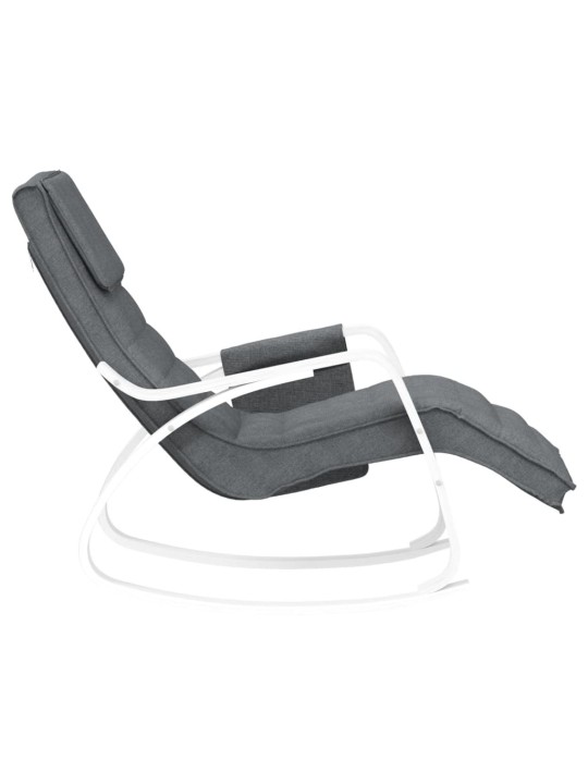 Houpací křeslo tmavě šedé textil