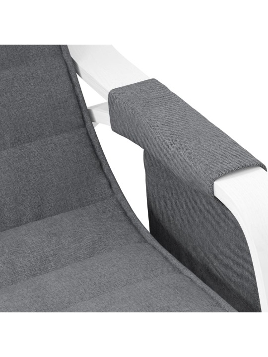 Houpací křeslo tmavě šedé textil