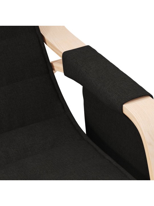 Houpací křeslo černé textil
