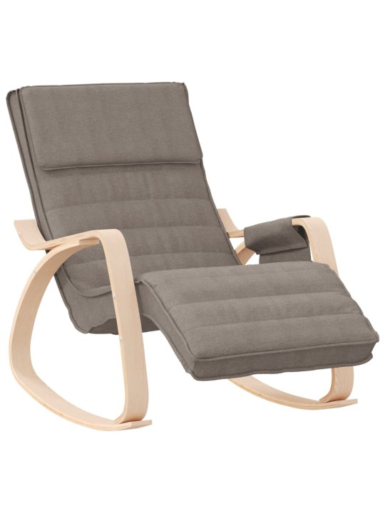 Houpací křeslo taupe textil