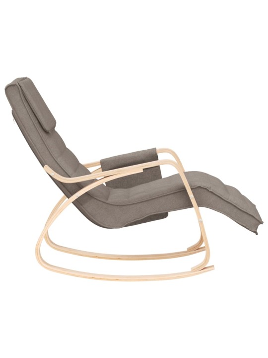 Houpací křeslo taupe textil